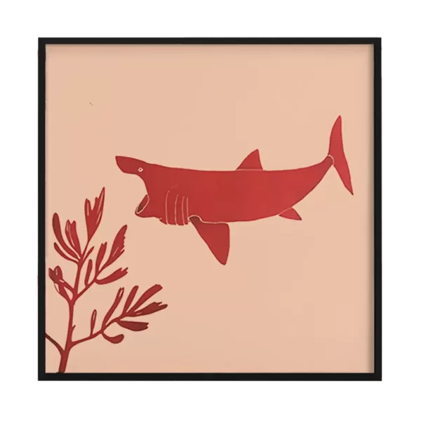 Plakat ze zwierzętami do salonu rekin