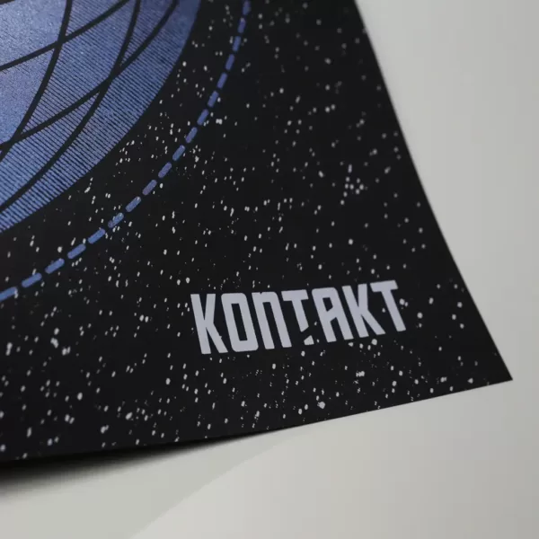 błyszczący Plakat z planetą Kontakt