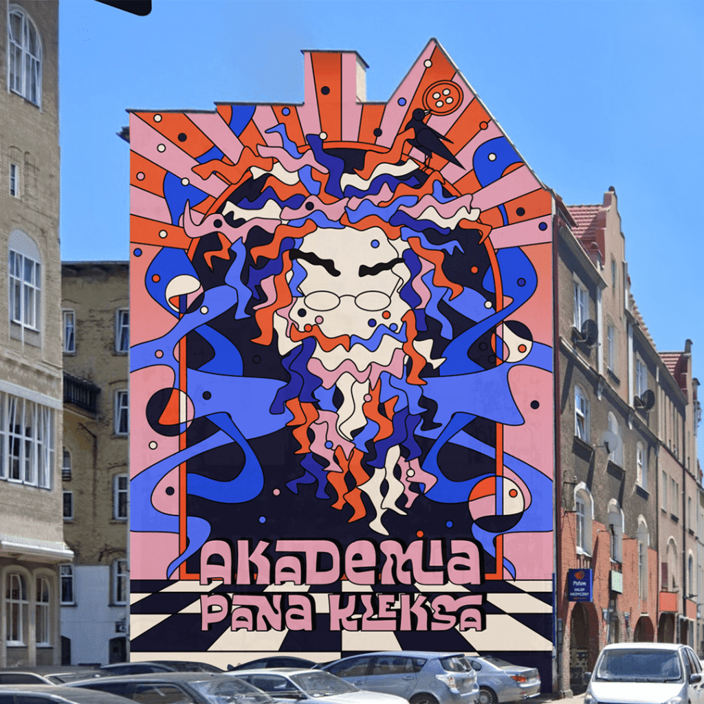Competition mural graphic for "Akademia Pana Kleksa", variant 2