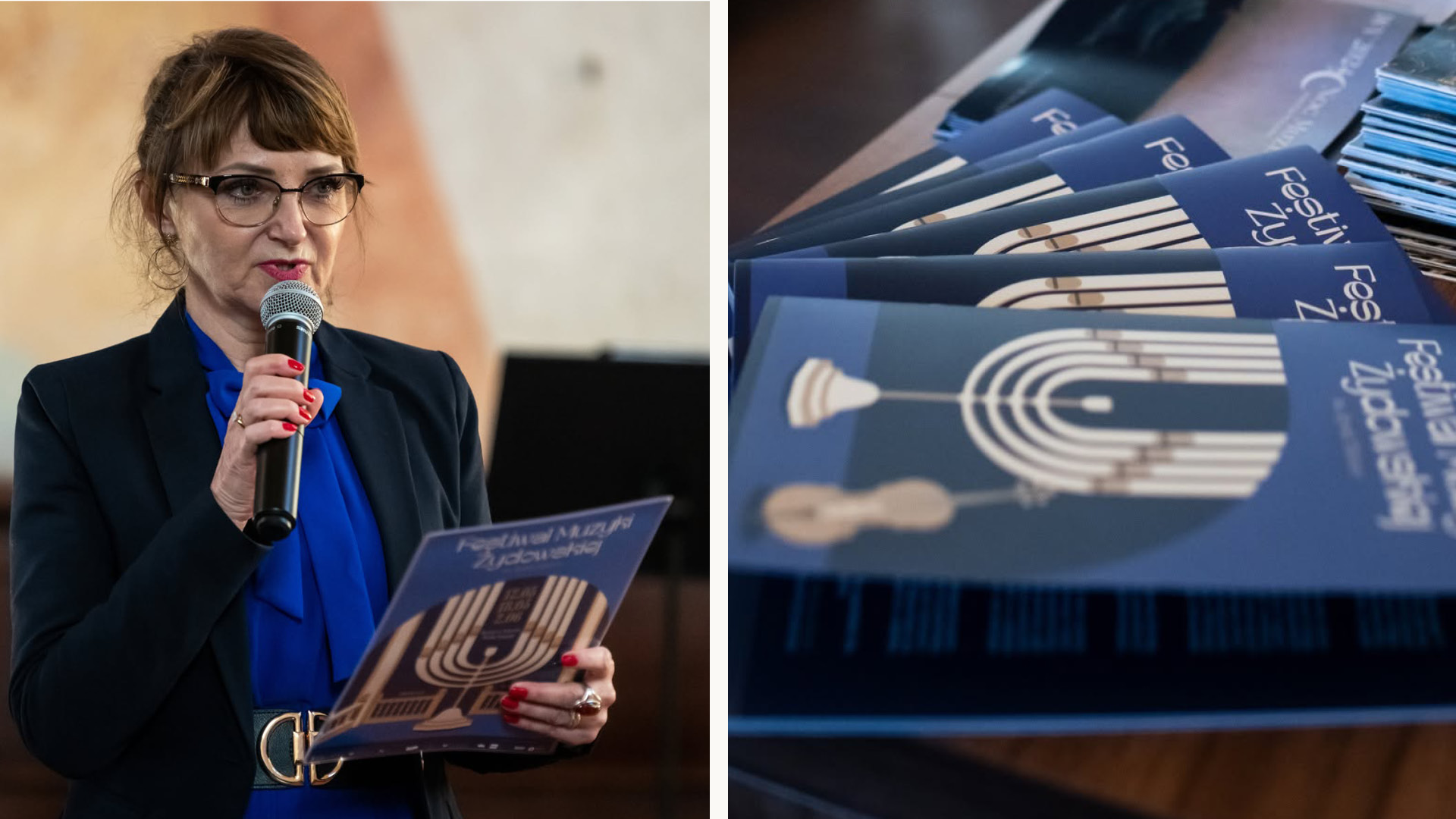 Identyfikacja wizualna festiwalu – katalog wydarzenia Festiwalu Muzyki Żydowskiej im. Rywki Tiktiner, edycja 2024
