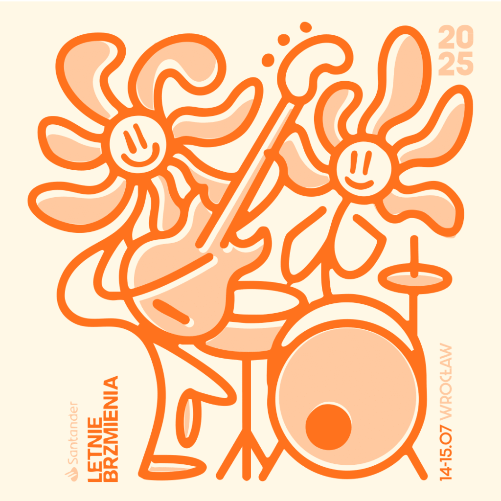 Illustration for the Letnie Brzmienia (Summer Sounds) 2025 festival, variant 1