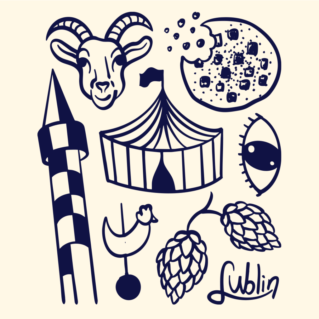 Screen-printing graphic, Lublin, variant 1