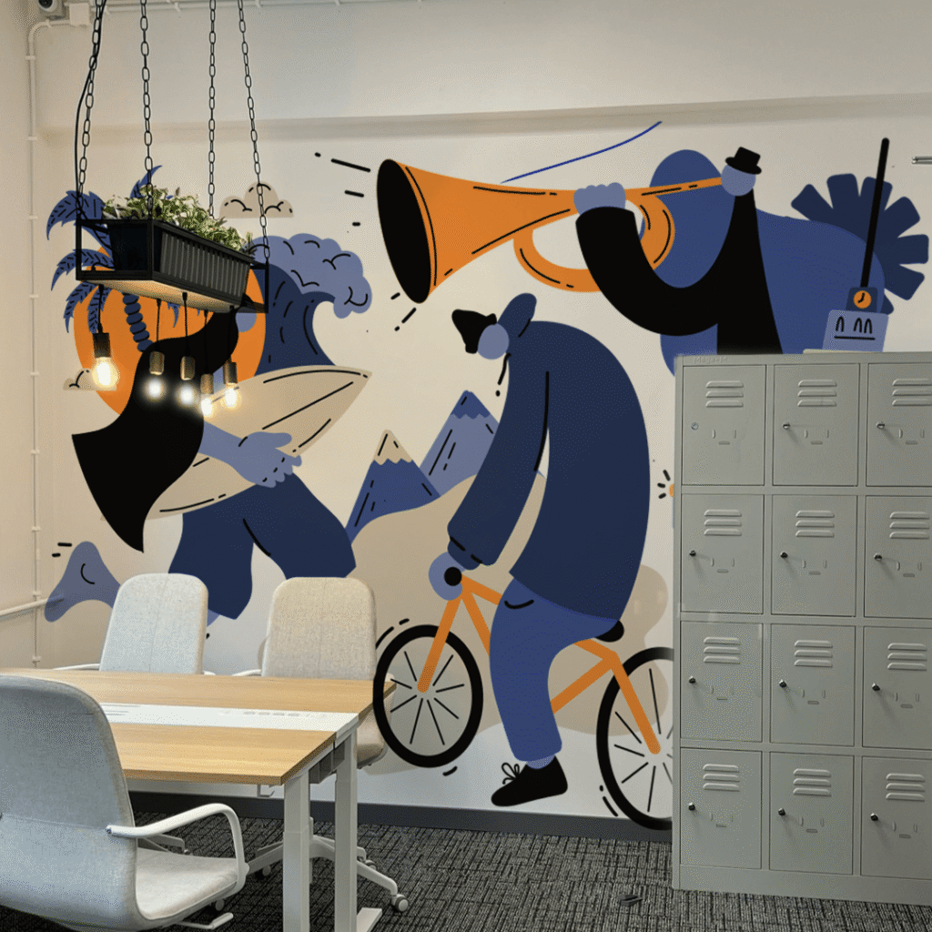 Mural illustration for the company Spoko Spot, variant 2