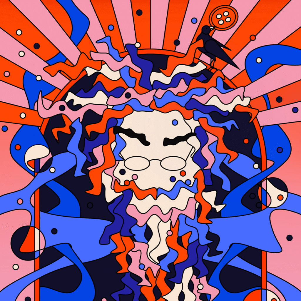 Competition mural graphic for "Akademia Pana Kleksa", variant 1