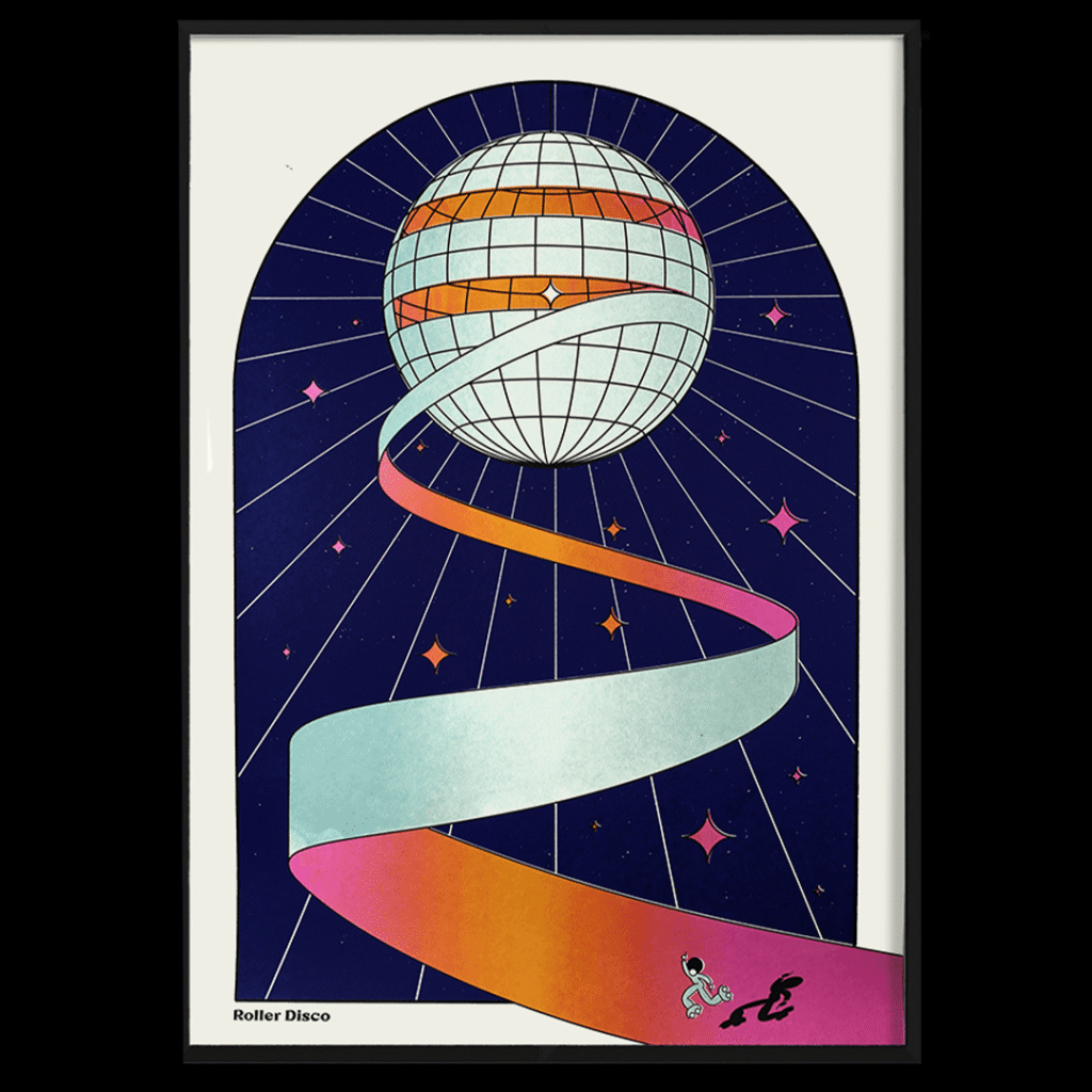 Posters for a roller-skating rink, variant 1