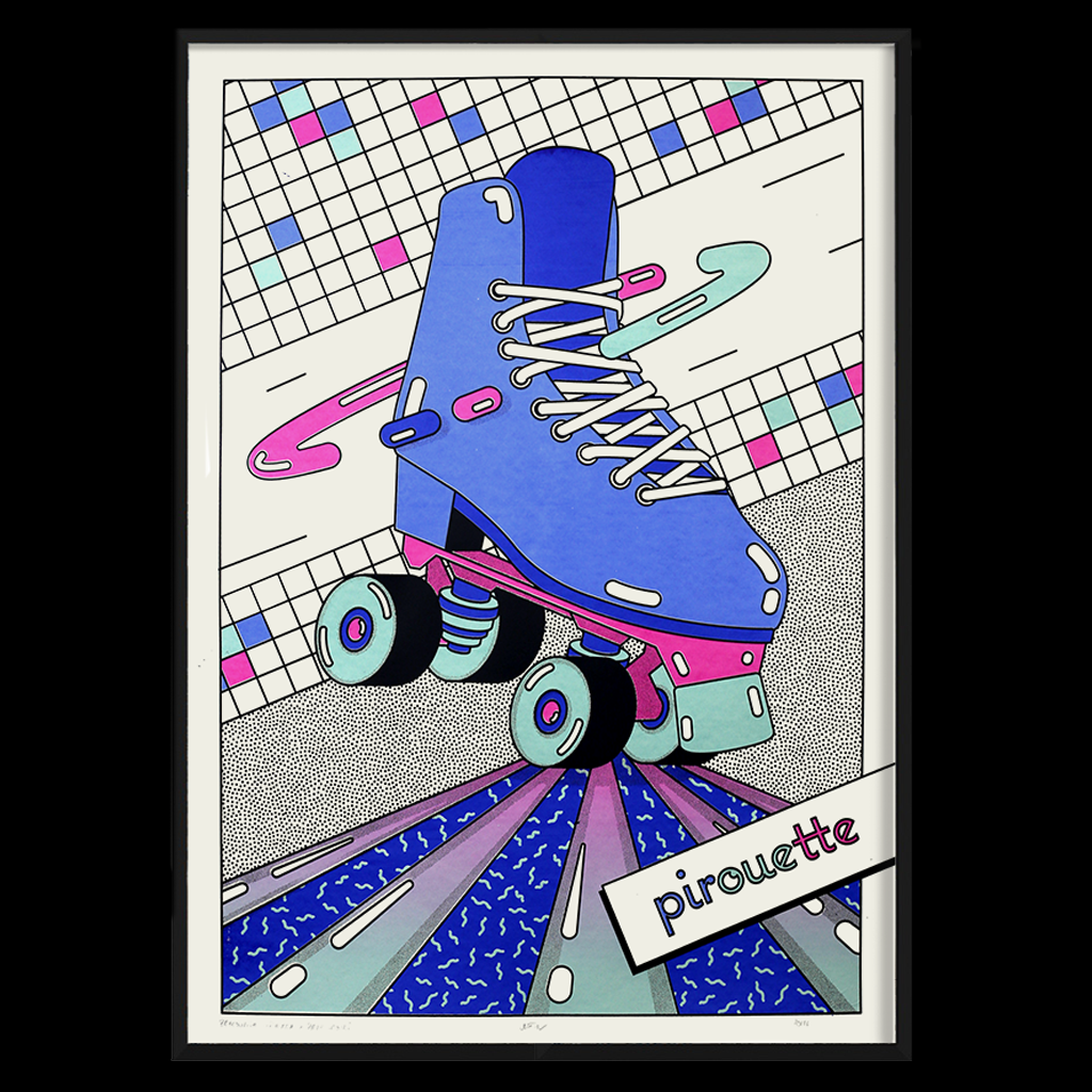 Posters for a roller-skating rink, variant 2
